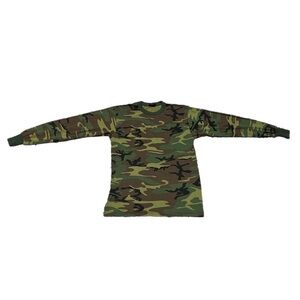M Rothco Men’s Camo Green and Brown Outdoor Cotton Long Sleeve Shirt Casual Tee